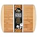 ORGANIC BAMBOO CUTTING BOARD- EXTRA LARGE PREMIUM KING SIZED 18''x 14'', with 2 oz DRIP GROOVE, WARRANTY INCLUDED, Eco Friendly Wood, Perfect Wooden Cheese Board or Serving Platter, NON-SLIP