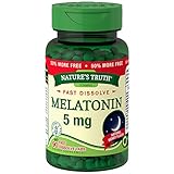 Nature's Truth Melatonin 5 mg Fast Dissolve Tabs Natural Berry Flavor - 90 ct, Pack of 4