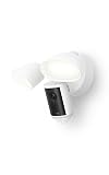 Ring Floodlight Cam Pro, Wired (newest model), Home or business security, Retinal 4K with wide-angle video, 10x Enhanced Zoom, and 2000 Lumen Floodlights, White