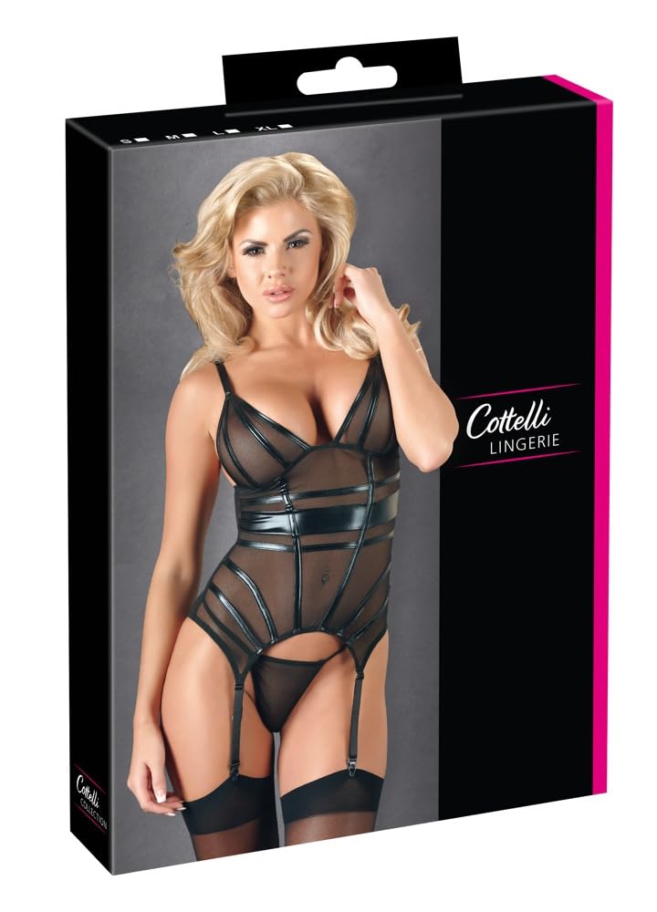 Cottelli Collection X-Large Black Traci Basque