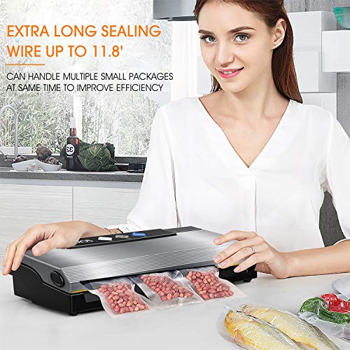 KOIOS Vacuum Sealer Machine, 85Kpa Automatic Food Sealer with Cutter