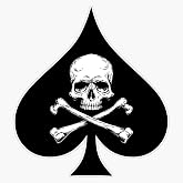 Spade Skull & Cross Bones Jolly Rogers Ace of Spades Window Bumper Sticker Decal 5