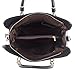 Yafeige Women Ladies Genuine Leather Tote Bag Handbag Shoulder Bag Top-handle Purse (Black)
