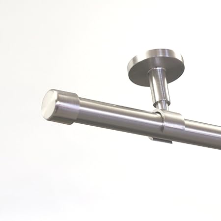 Gardinenstange Endkappe 20mm einläufig Deckenbefestigung (400 cm)