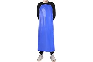 Surblue Waterproof Rubber Vinyl Apron Projects Industrial Chemical Resistant Work Safe Clothes,Anti-Corrosion Rubber Apron St