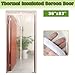 Magnetic Thermal Screen Door Curtain, Insulated Door Covering for Warm Winter & Cool Summer, Transparent Plastic Door Curtains Fit Doors Up to MAX 34