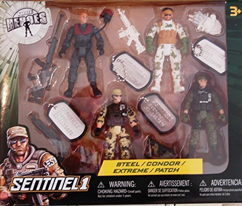 True Heroes Soldier Action Figures - Steel, Condor, Extreme & Patch