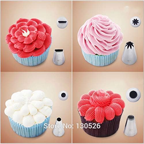 Baking Pastry Tools|Size Suitable for 3-Color Coupler Icing Piping Nozzles Set Tips Tool Puff Cake Decorating DIY Sugarcraft Pastry Tool|By cookiecutter32561546155-P