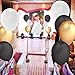 Party Decorations Balloons,100 Pack 12 '' Ultra Thickness Latex Balloons (Gold and White and Black Color)