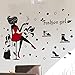 WDA Fashion Girl Wall Sticker Elegant Shopping Various High Heels PVC Romovable Wall Decals Home Decals Marriage Decor