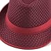 The Hat Depot Light Weight Classic Soft Cool Mesh Crushable Fedora hat (S/M, Burgundy)