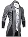 TAM WARE Mens Classic Fashion Marled Open-Front Shawl Collar Cardigan TWGG1308-GRAY-US M