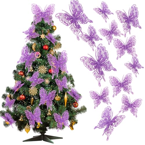 Jutom Butterfly Ornaments Purple