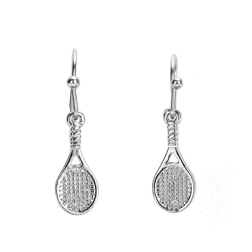 GIMMEDAT Tennis Racket Earrings Tennis Racket Silver Dangle Earrings