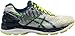 ASICS Men's Gel Nimbus 18 Running Shoe, Silver/Ink/Flash Yellow, 9.5 2E US