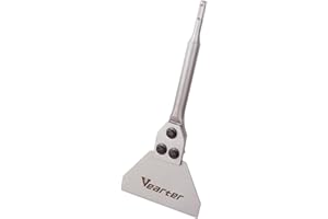 Vearter 5''x12'' SDS Plus Shank Electric Hammer Floor Scraper Replaceable Blade Chisel Drill Bit for Tile Brick Concrete Removal