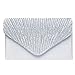 FASHIONROAD Fashion Road Women Satin Clutch, Rhinestone Evening Clutch, Envelope Clutch Purse, Pleated Flap Handbag for Wedding, Party and Prom Silver White