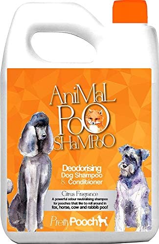 Pretty Pooch Fox Poo Dog Shampoo & Conditioner for Smelly Dogs - 2 Litres - Eliminates Fox Poo & Other Odours (Fox Poo Citrus)