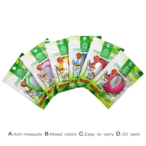 Mosquito Repellent Bracelet (30 Pack), OTBBA 100% Natural Deet-Free & Non-Toxic Waterproof Travel Insect Repellent Bands Protection for Kids and Adults, Lasts Up To 350 Hours - Thumbnail 2