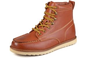 VANCE CO. Vance Mens Wyatt Tru Comfort Foam Lace-up Moc Toe Ankle Boot