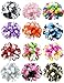 HipGirl Boutique Girls Loopy Ribbon Puff Hair Bow Clips/Barrettes Combo