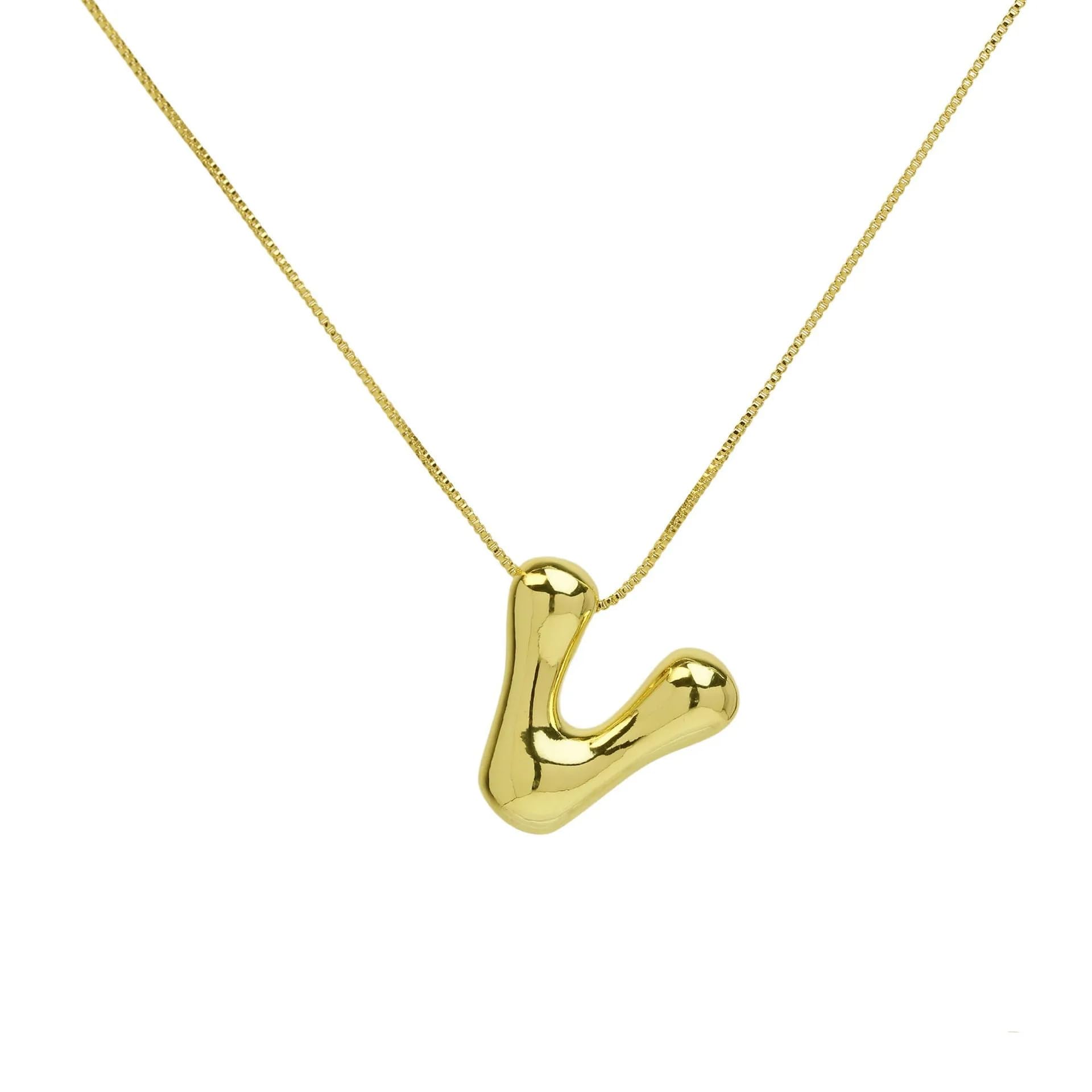 SLOONG 18K Gold Plated Bubble Letter