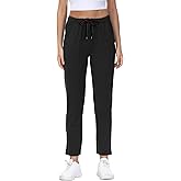 COZZIPLUS Women's Lightweight Capri Pants with Pockets, High Waist Wide Leg Quick-Dry Cropped Pants for Yoga & Travel