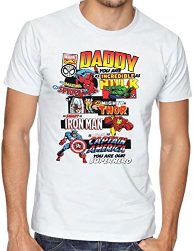 WebbsDaddy Marvel Comic Book Style Fathers Day T-Shirt Dad Present Gift Superhero Tee