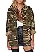 HAOYIHUI Women's Camouflage Lightweight Long Sleeve Outwear Jacket Coat(M,Army Green)