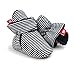 QGAKAGO Baby Girls or Boys Fleece Booties Cotton Lining and Soft Sole Prewalker Pull-On Shoes (6-12 Months Infant, Black Stripe)