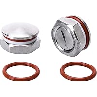 2PACK Kettle Plug 20.8mm compression 304 stainless steel Homebrew Kettle Plug for 20.8mm hole fit 1/2" NPT/NPS/BSP hole…