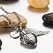 AMIST Always in My Heart Pendant Initial Necklaces Angle Wing Ash Holder Urn Necklace Cremation Memorial Jewelry (J)