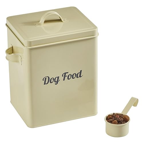 CrazyGadgetÂ® Vintage Classic Retro Dog Food Treats Storage Container