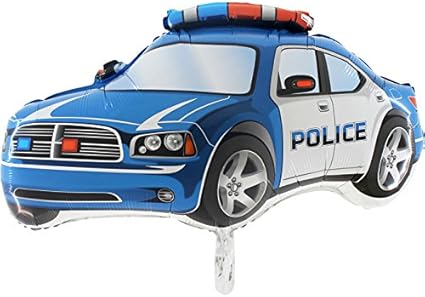 blue police car toy