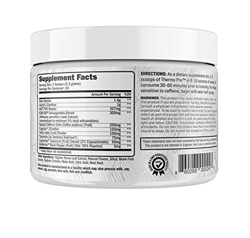 RAW Synergies Pre Workout Thermogenic Fat Burner Powder