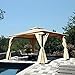 Grand patio 10 x 14Ft Double Square Tops All-Season Gazebo with Vented Soft Canopy for Sun Shelter Lawn/Poolside/Garden(Dark Champagne)