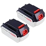 5.0Ah for Black and Decker 20V Lithium ion Battery LBXR20 LBXR2020 LBXR20-OPE LB20 LBX20 LBX4020 LB2X4020-OPE for Black & Decker 20 Volt MAX Replacement Batteries 2Packs Forrat