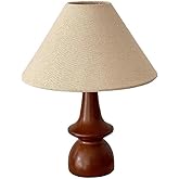 Desk lamp Wood Colour Vintage Rubberwood Fabric Light Nature Farmhouse B&B Villa Lamp Warm Living Room Bedroom Office Table C