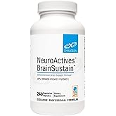 XYMOGEN NeuroActives BrainSustain - Brain Supplements for Memory and Focus Support - Brain Health Supplements for Adults - Vegan, Gluten Free + Non GMO (240 Capsules)