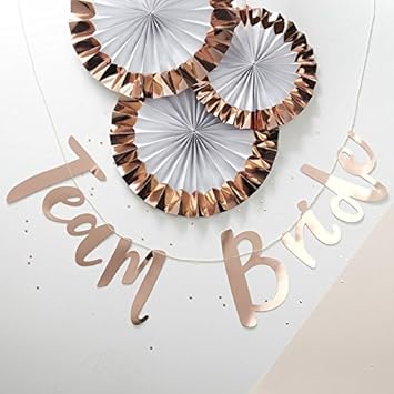 Ginger Ray Team Bride Classy Rose Gold Hen Party Backdrop Banner