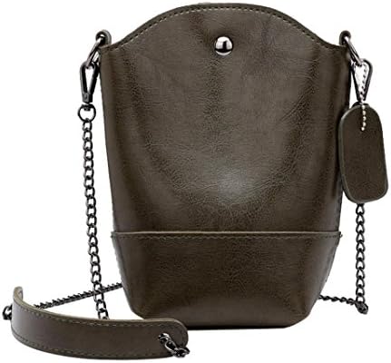 Hemlock Bags Round Messager Bags,Hemlock Women Girls PU Leather Mini Bucket Bag Hasp Crossbody Shoulder Bag (Coffee)