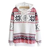 FAPIZI ♥ Women Blouse ♥ Women Christmas Snow Hoodie Sweatshirt Jumper Sweater Hooded Pullover