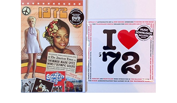 Amazon Com 1972 Birthday Or Anniversary Gift 1972 Dvd With Best 52 Minutes Of News Footage 1972 Music Compilation Cd With Original Hit Songs And Two Year Greetings Cards Movies Tv