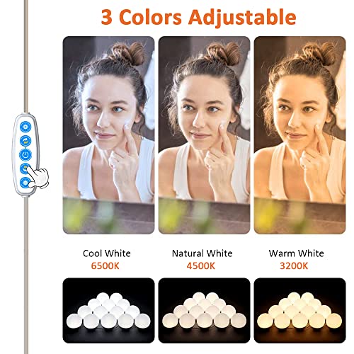 Gluckluz Vanity Mirror Lights Makeup LED Mirror Lighting Hollywood DIY 14 Light Bulb for Women Indoor Home Bathroom Bedroom Dressing Table with Dimmer (USB Plug in, Mirror Not Included)