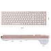 Wireless keyboard and mouse Set, Hi-azul Compact Low-noise 2.4GHz Wireless Keyboard and Mouse Combo with Number Pad for Home and Office Use (Rose Gold)