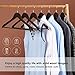 SONGMICS Wooden Hangers, 20-Pack Wood Coat Hangers with Shoulder Notches, Swivel Hook, Non-Slip for Jackets, Shirts, Suits, Brown and Silver UCRW05K-20