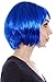 Simplicity Women's Costume Party Short Straight Bob Full Hair Wig, Blue