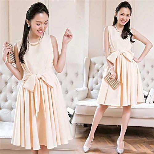 Amazon ノーブランド品 パーティードレス 大きいサイズ ワンピース 膝下丈 ノースリーブ 袖なし 二次会 披露宴 全2色 パーティー お呼ばれドレス ゲストドレス レディース フォーマル 秋冬 体型カバー 代 30代 40代 謝恩会 発表会 演奏会 シャンパン色 Xl