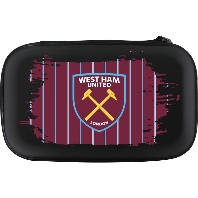 FOCO Officially Licensed West Ham United Football Club Hammers FC Dart Case Storage Wallet, Stripe, Black (W574)