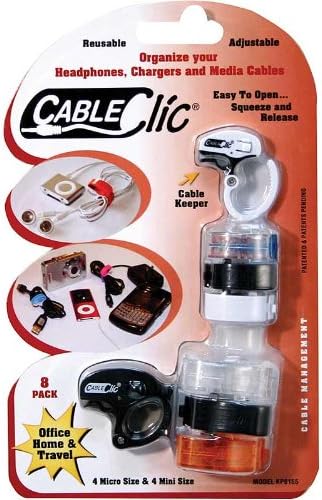 QA Worldwide KP0131-12 Cable Clic Organizers (4 Micro and 4 Mini)